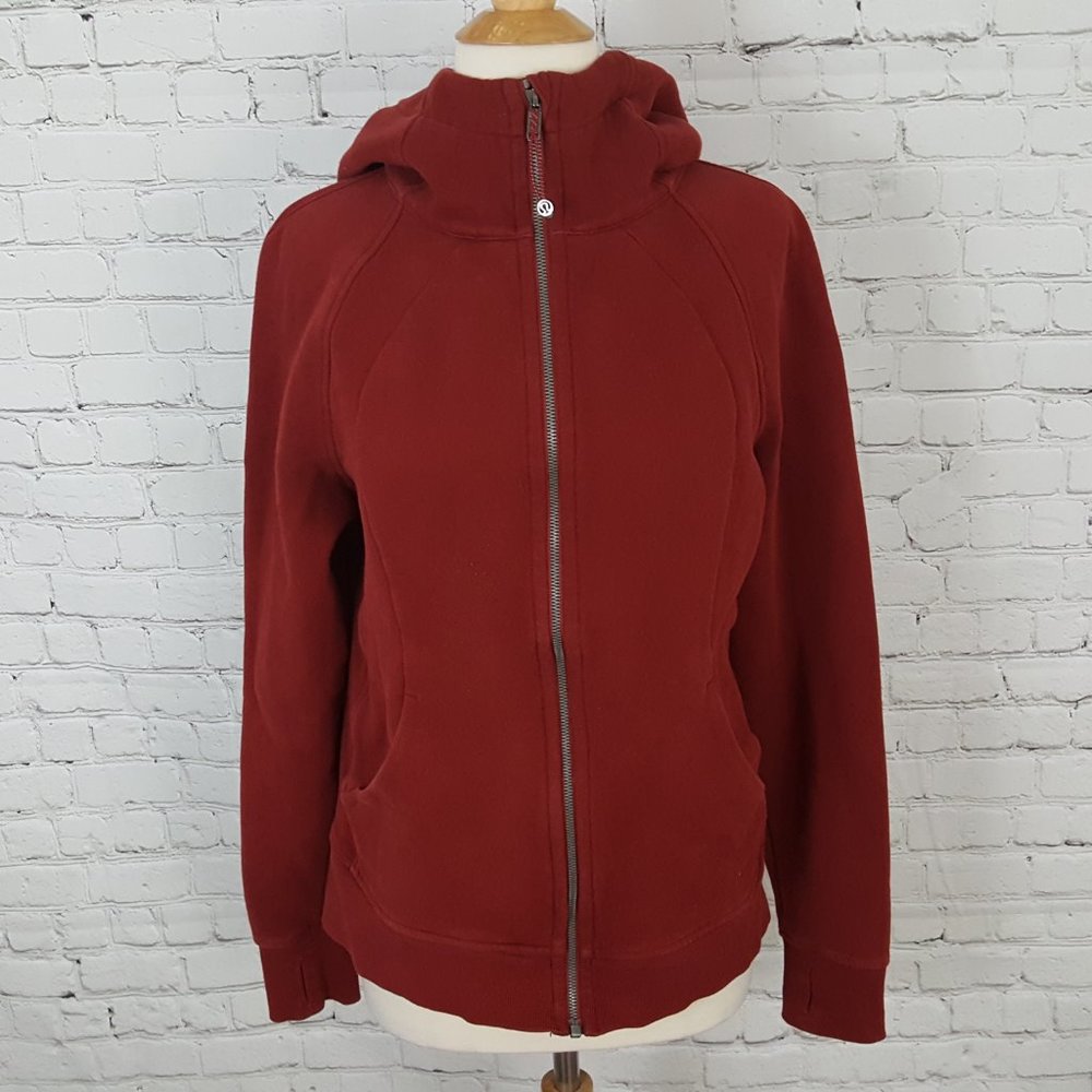 lululemon athletica Women's Hooded Zip Sweatshirt in Deep Red - Picture 5 of 12